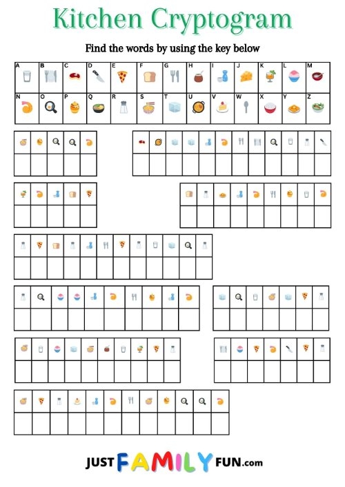 25 Printable Cryptogram Puzzles For Kids Just Family Fun