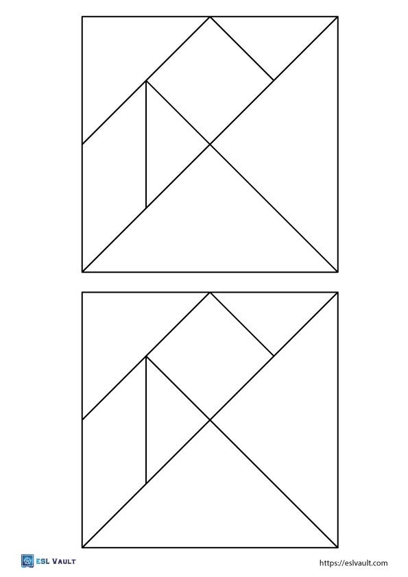 32 Free Printable Tangram Puzzles PDF ESL Vault