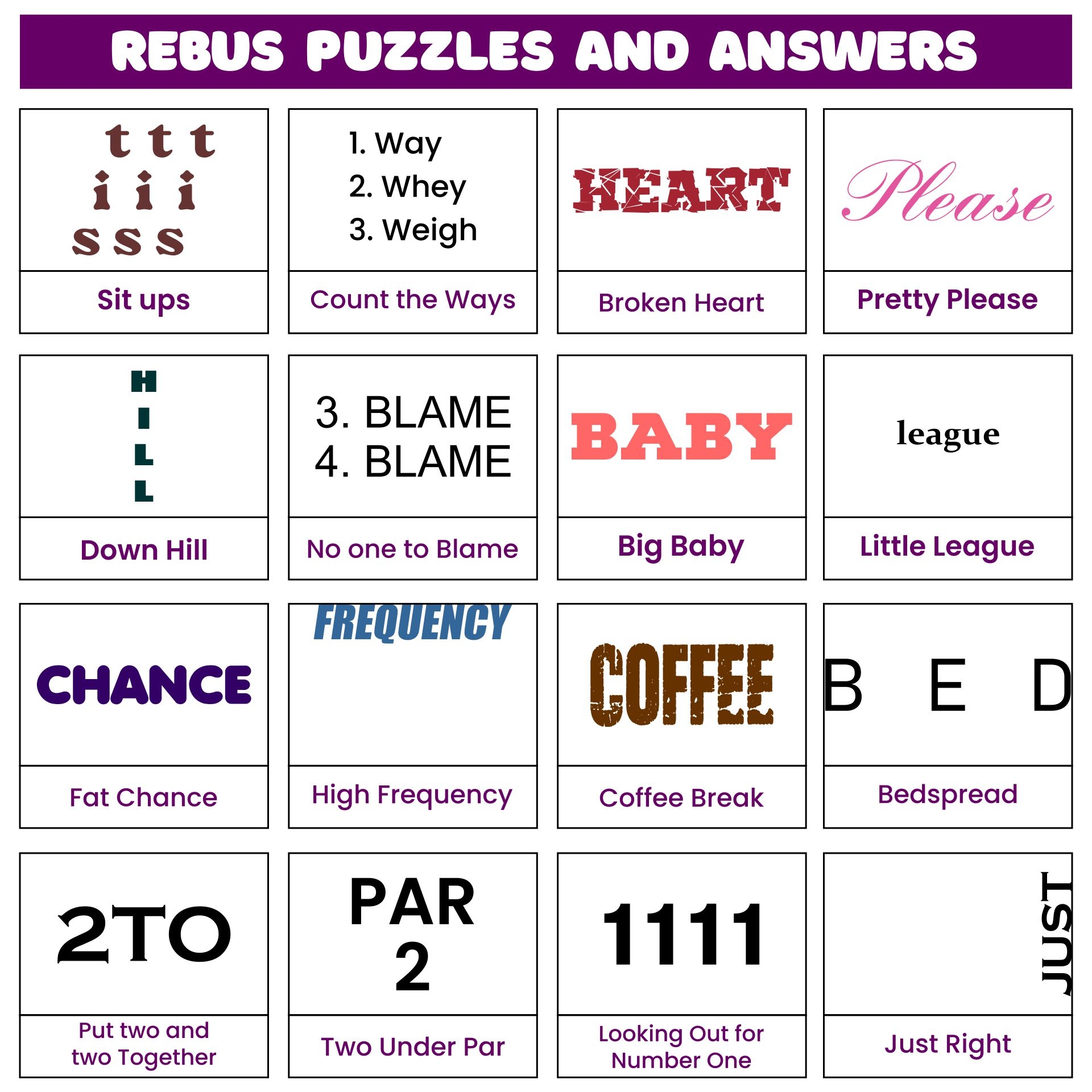 4 Best Images Of Rebus Puzzles Printable Rebus Puzzle Answers 