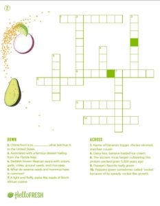 4 Fun and Printable Cooking Crossword Puzzles The Fresh Times