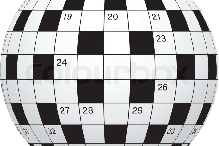 A Blank Crossword Vector In Form World Globe Stock Vector Colourbox