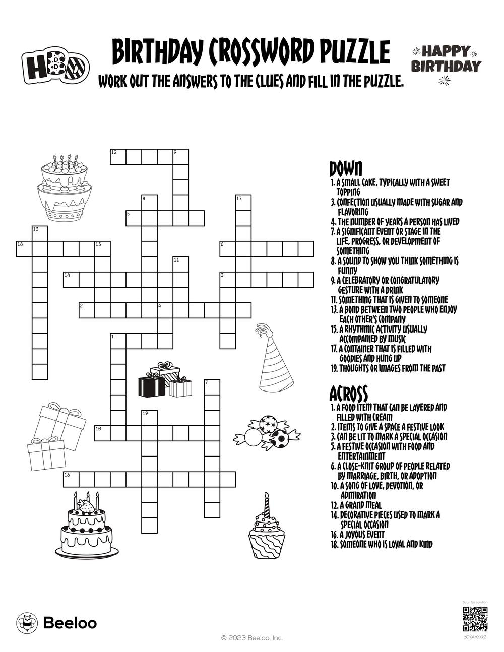 Adult Crossword Puzzles Free Printable Pdf Printable Free Templates