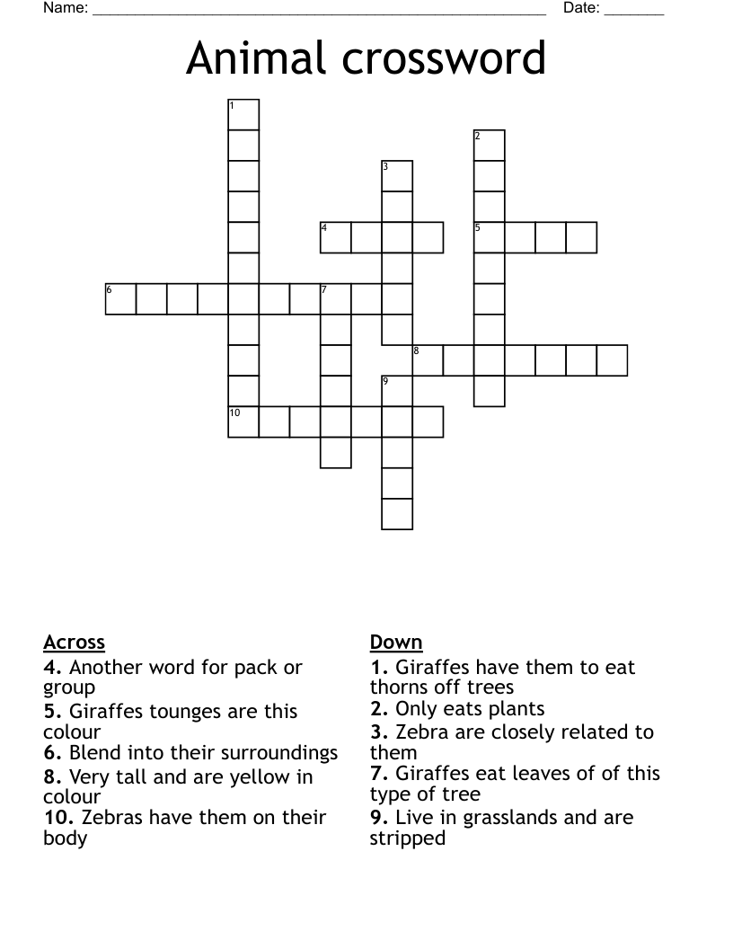 Animal Crossword Puzzles Hard Free Crossword Animals Asonstudio Animal Crossword Puzzles Hard Free Crossword Animals Asonstudio