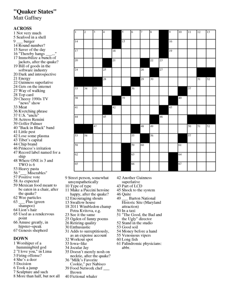 Beatles Crossword Puzzles Printable Printable Crossword Puzzles Mary 