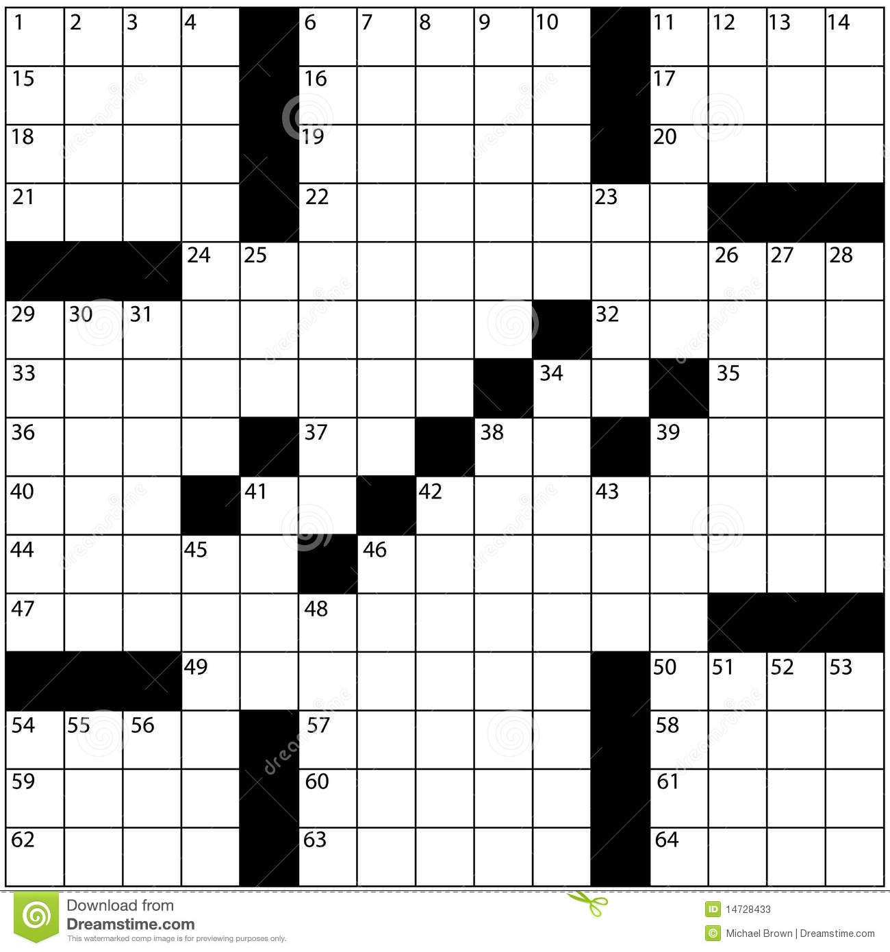 Blank Crossword Puzzle Grids Printable Printable Crossword Puzzles 