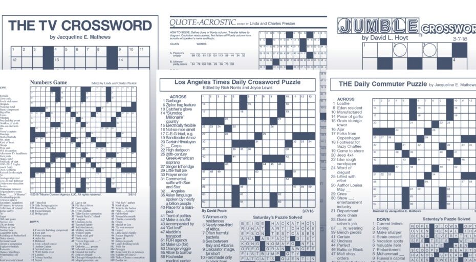 Boston Globe Crossword Puzzle Printable Printable Crossword Puzzles
