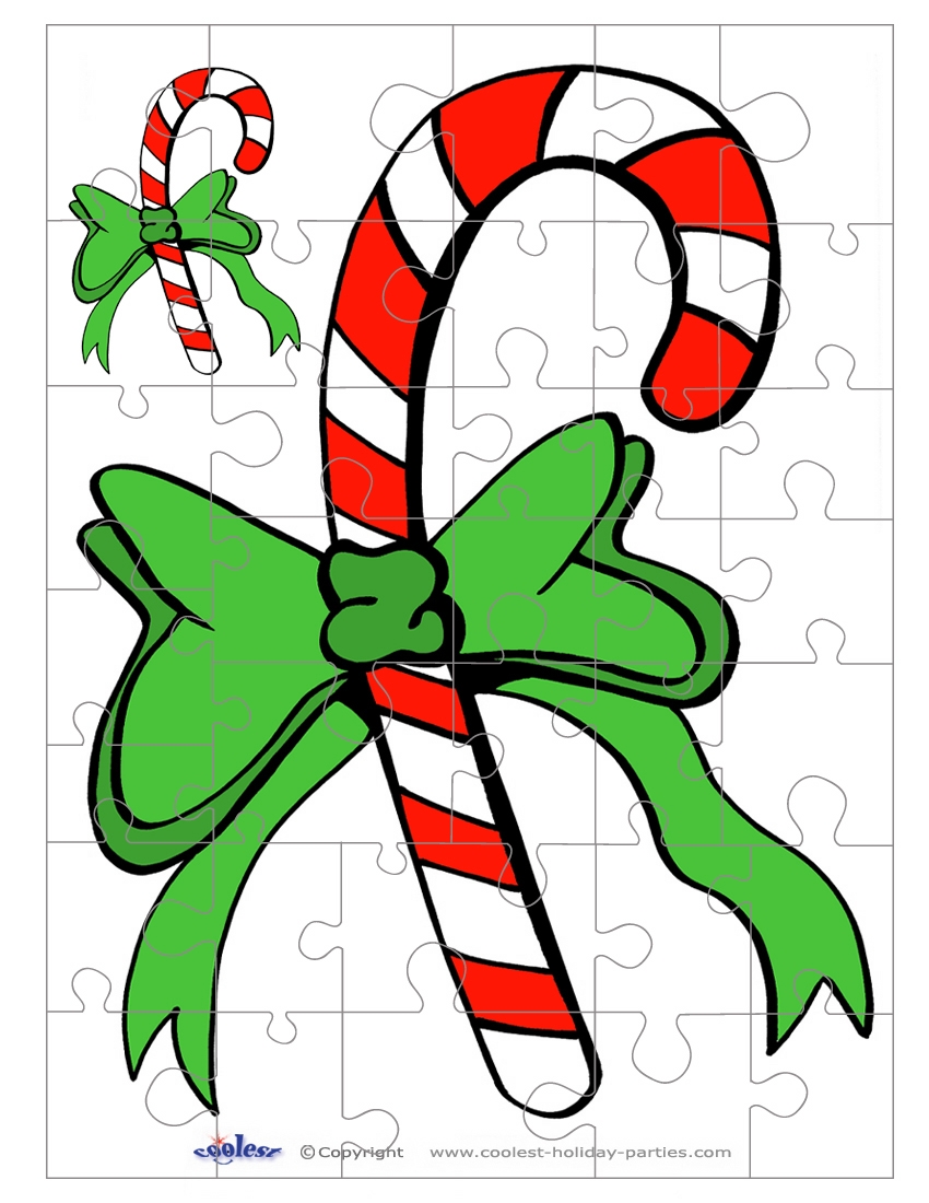 Candy Cane Puzzle Printable
