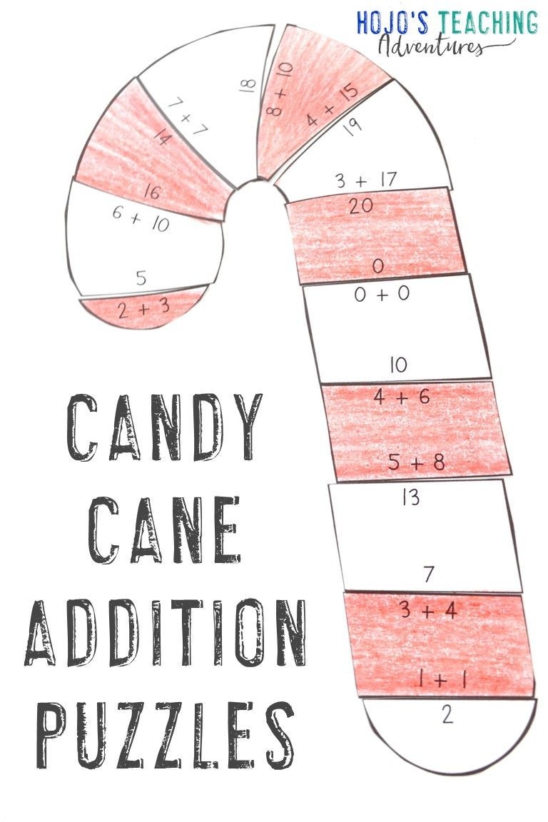 Candy Cane Puzzle Printable Printable New Year Banners
