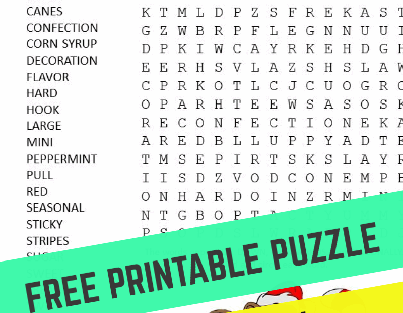 Candy Cane Puzzle Printable Printable Templates Free