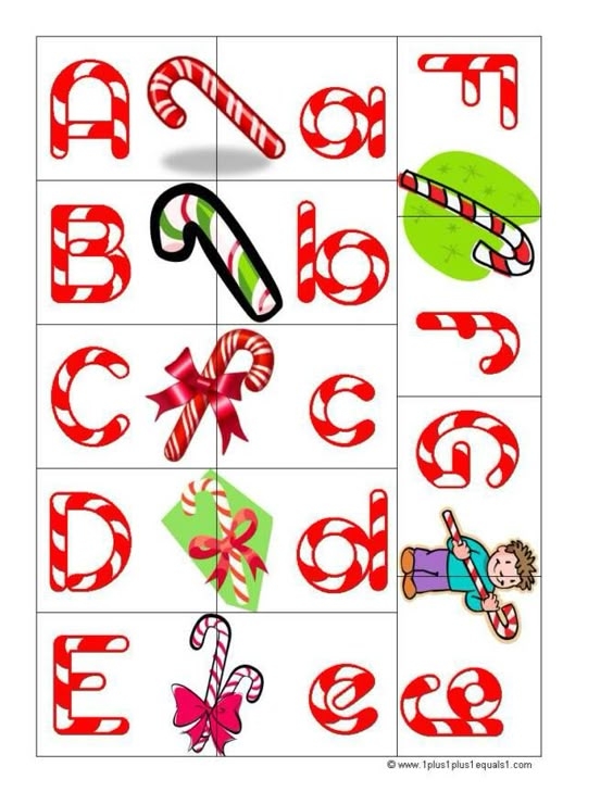 Candy Cane Puzzle Printable