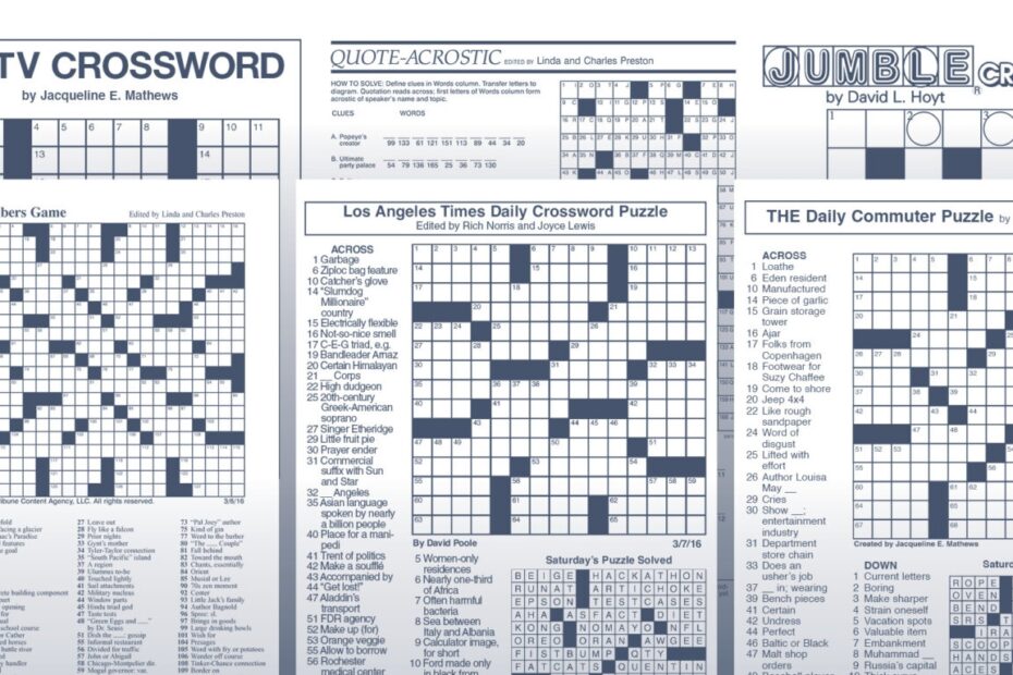 Chicago Sun Times Crossword Puzzle Printable Printable Crossword