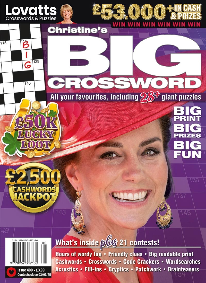 Christine 39 s BIG Crossword Magazine UK Lovatts Crossword Puzzles Games 