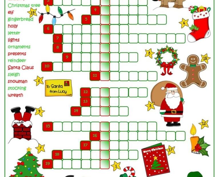 Christmas Fun Crossword Crossword English ESL Worksheets Pdf Doc