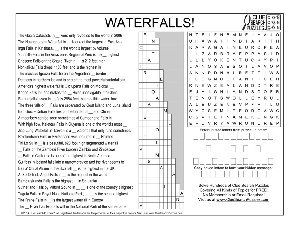 Clue Search Puzzles Crossword Puzzles Can Be Fun Challenging And 