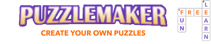 Create Your Own Criss Cross Puzzle Discovery Education Puzzlemaker