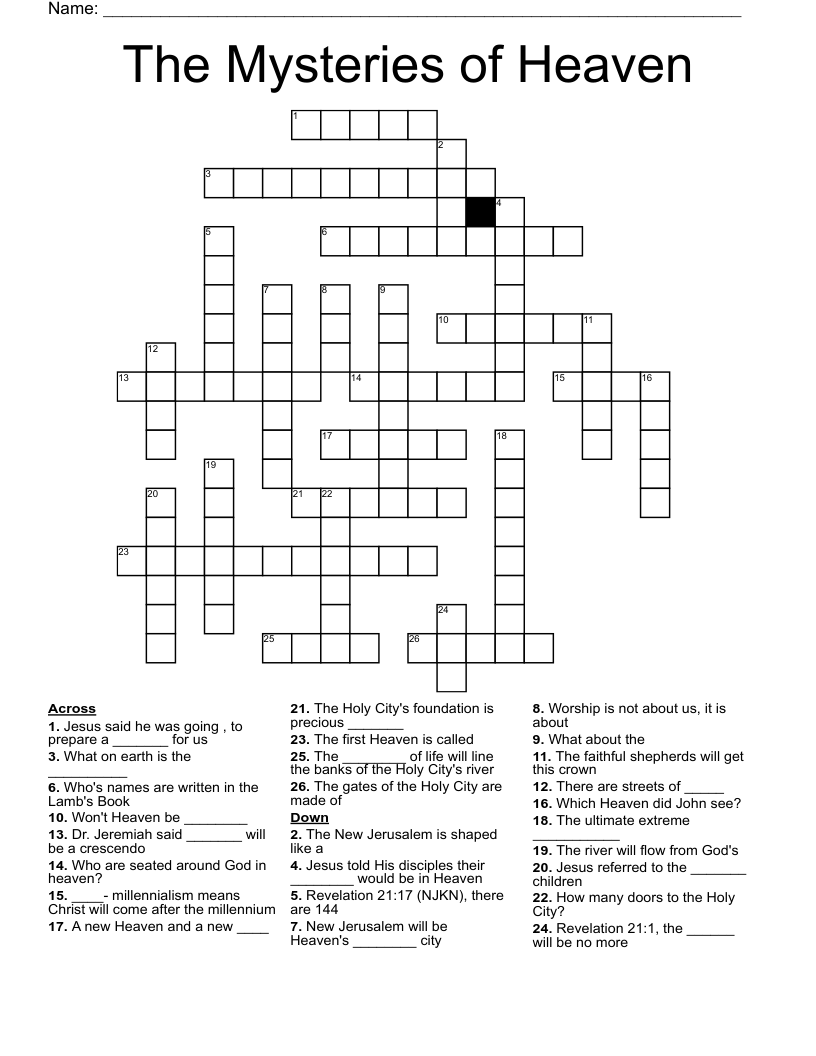Crossword Heaven Word Search Prntbl concejomunicipaldechinu gov co