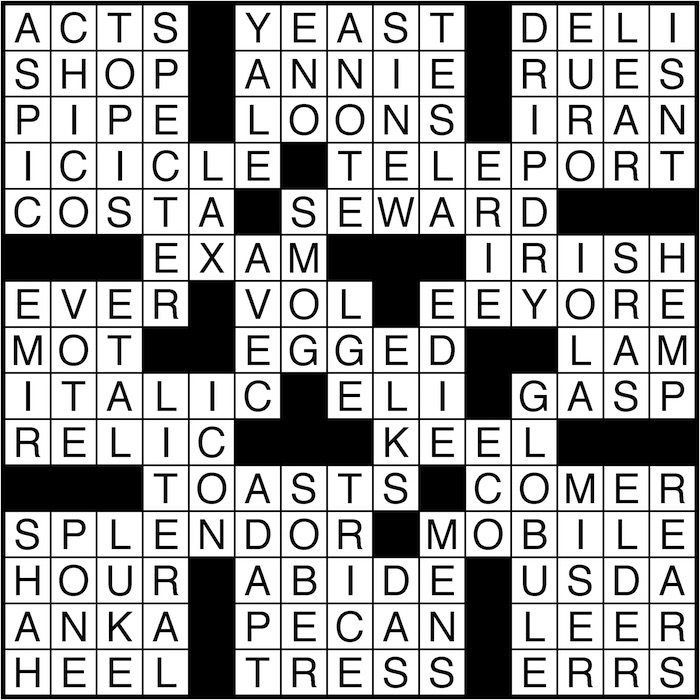 Crossword Puzzle Answers August 23 2016 Metro US