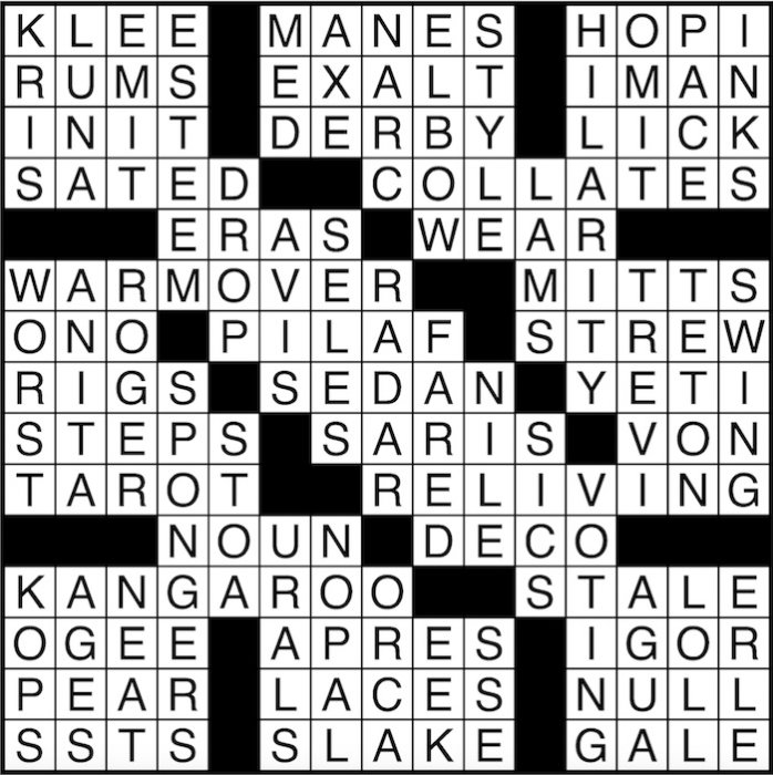 Crossword Puzzle Answers September 2 2016 Metro US