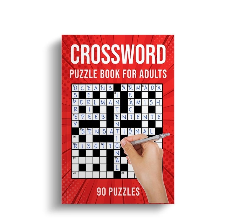 Crossword Puzzle Book For Adults US Version Puzzle King Publishing