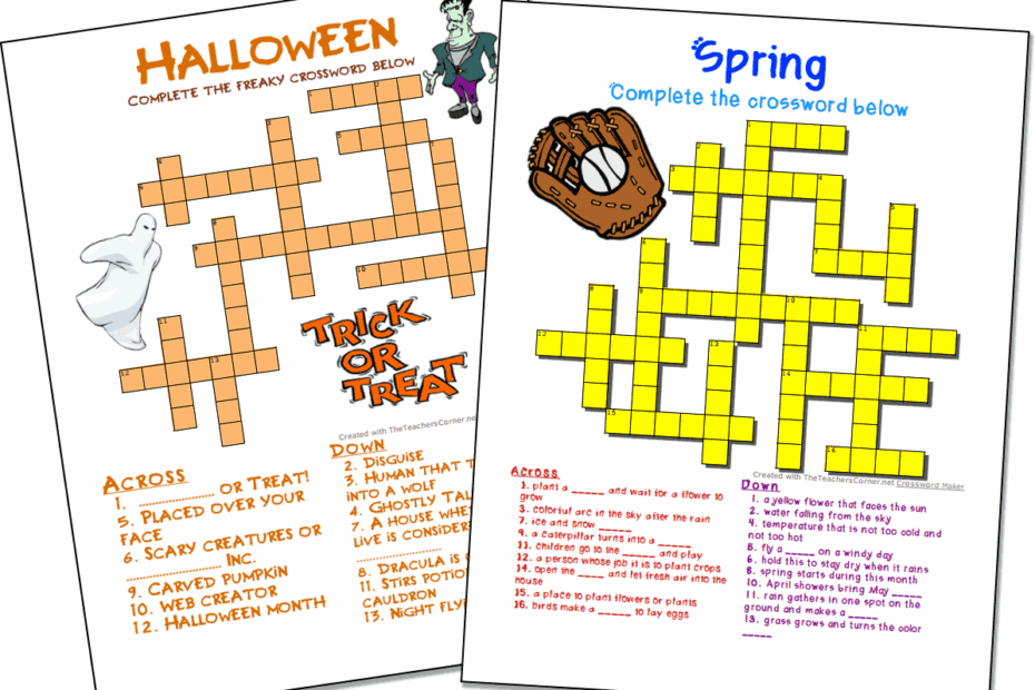 Crossword Puzzle Maker World Famous From The Teacher 39 s Corner Free