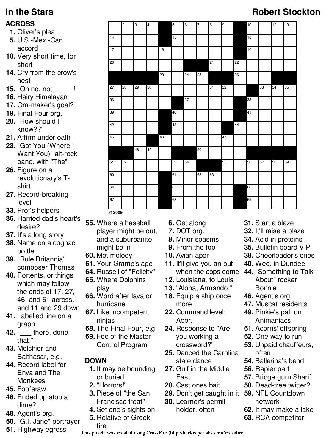 Crossword Puzzles Printable Medium Difficulty