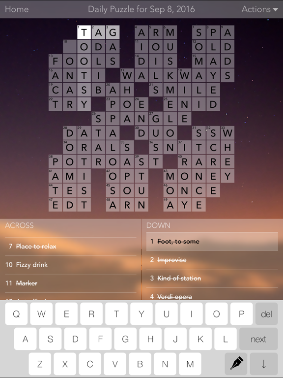 Crossword Puzzles Screenshot