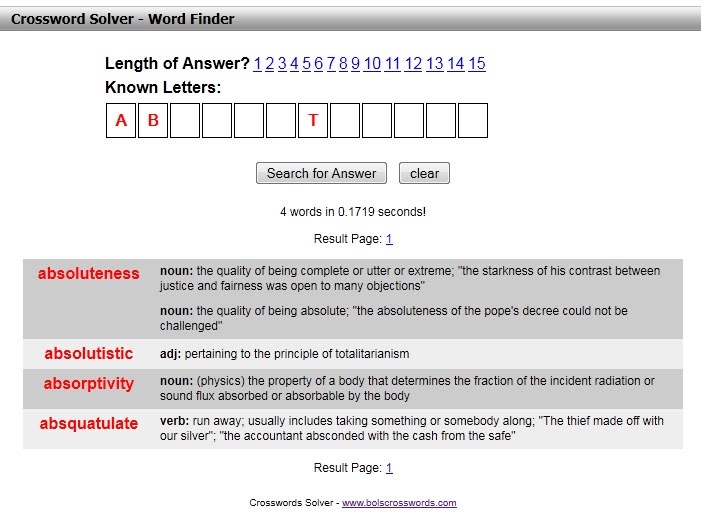 Crossword Solver Free Crossword Puzzles Word Finder BoLS 