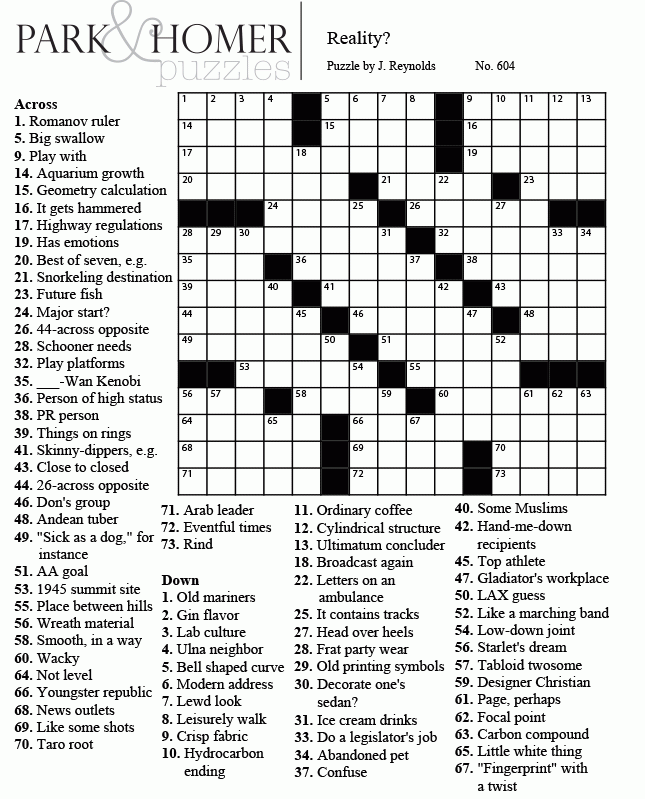 Crossword The Austin Chronicle