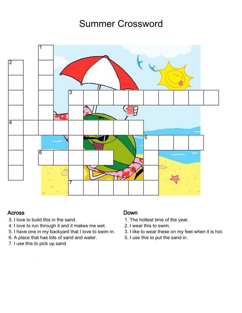 Crosswords For Kids Printable