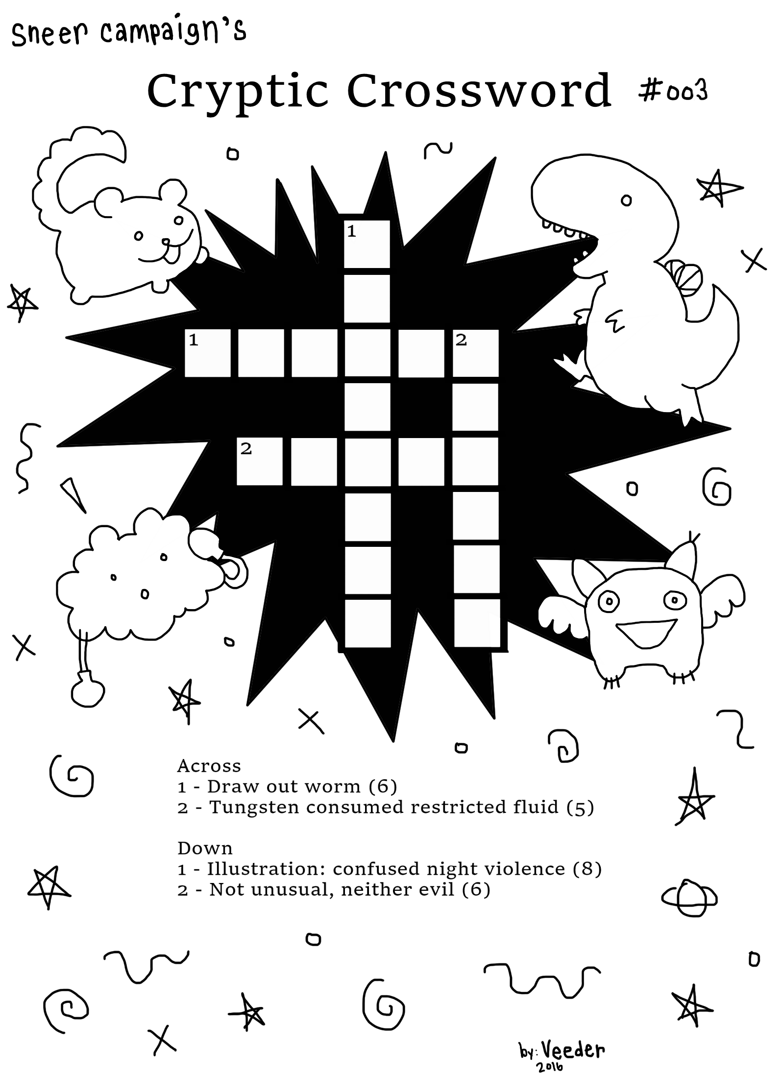 Cryptic Crossword 003 Sneer Campaign