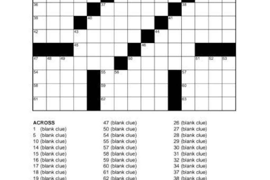 Custom Crossword Puzzle Gift Free Crossword Puzzles Printable
