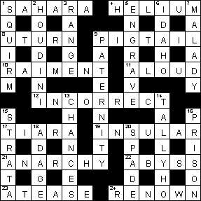 Daily Quick Crossword