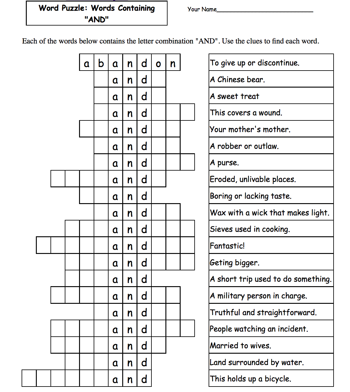 Different Types Of Crossword Puzzles Different Crossword Puzzles Are 