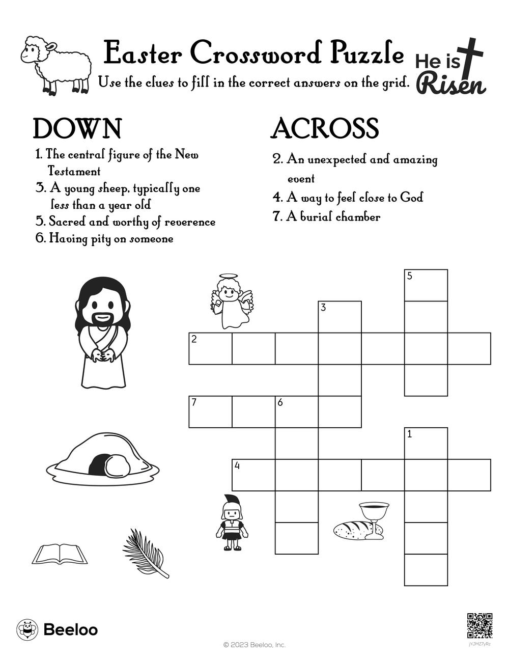 Easter Crossword Puzzle Beeloo Printable Crafts For Kids jYJMZ7yRz 