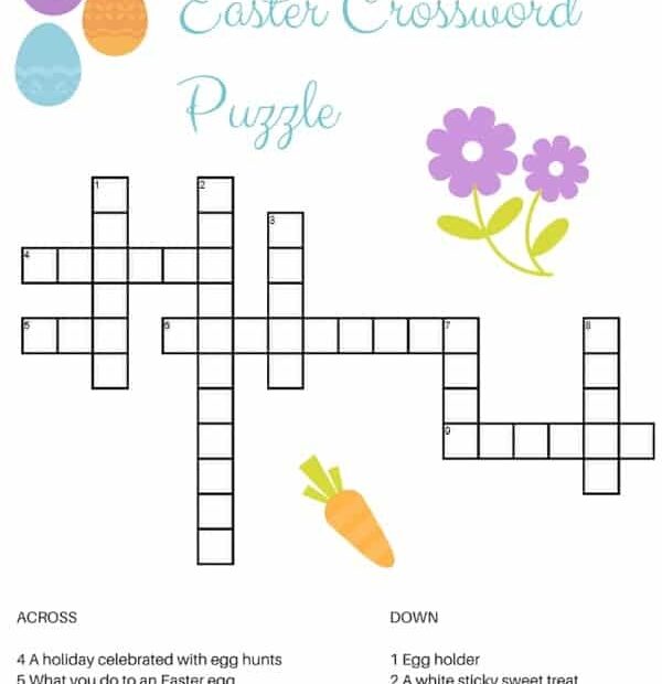 Easter Crossword Puzzle FREE Printable Cook Craft Love