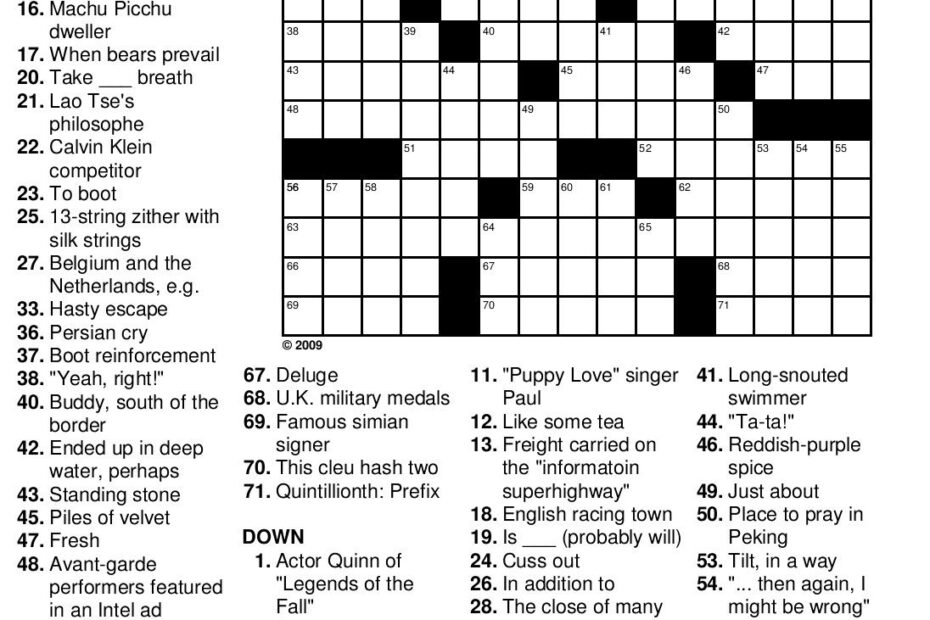Easy Crossword Puzzle Usa Today Remotepc