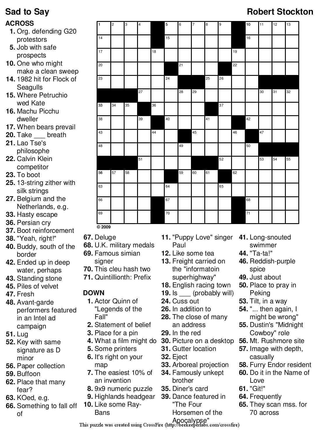 Easy Crossword Puzzle Usa Today Remotepc