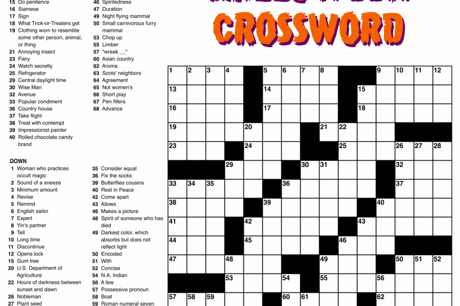 Easy Printable Crossword Puzzles With Answers Printable New Year Banners