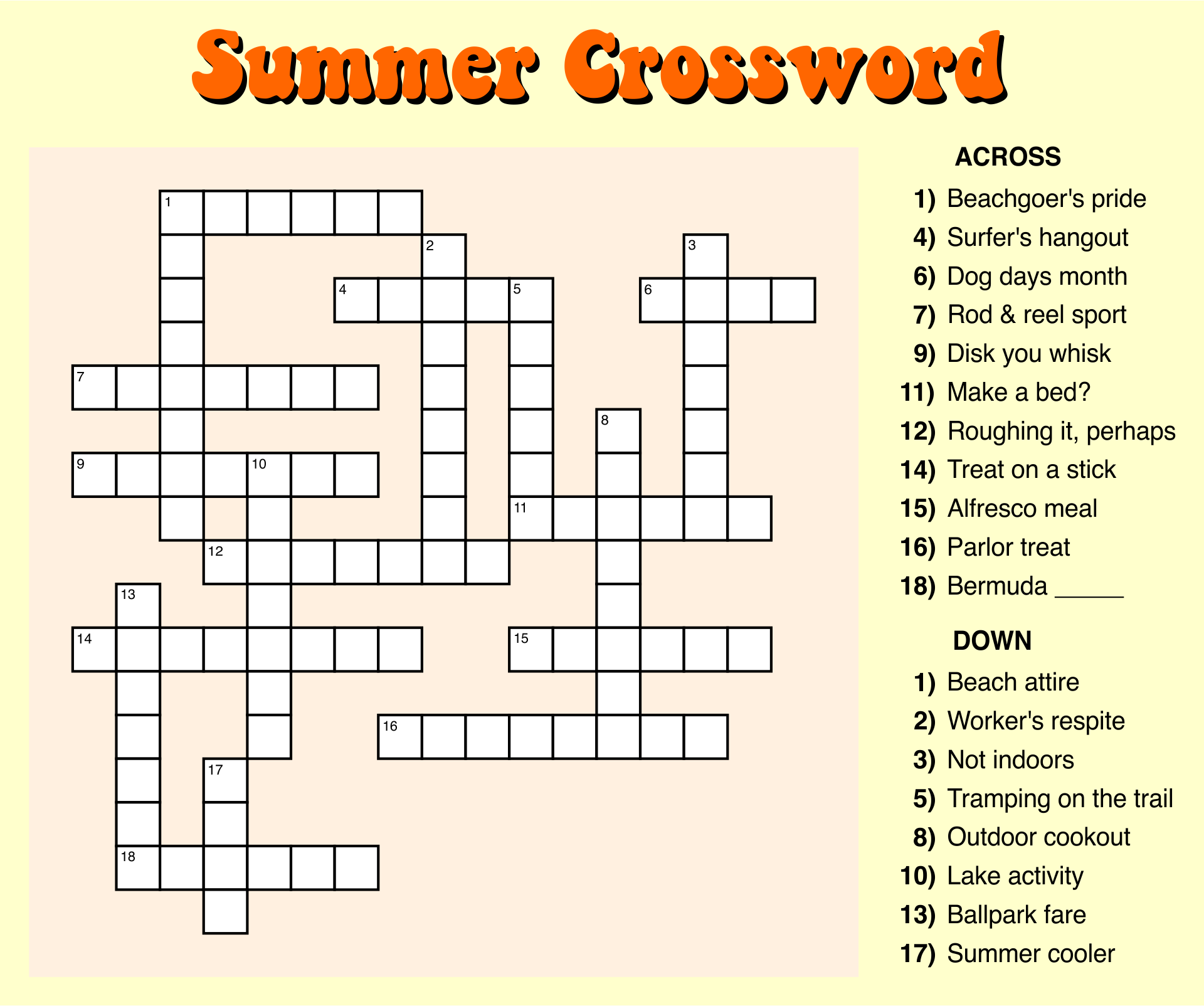 Easy Printable Crosswords With Answers Stylist And Luxury Cr