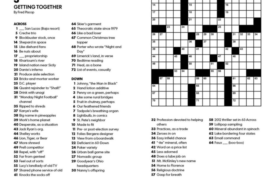 Eugene Sheffer Crossword Puzzle Printable Printable Printable