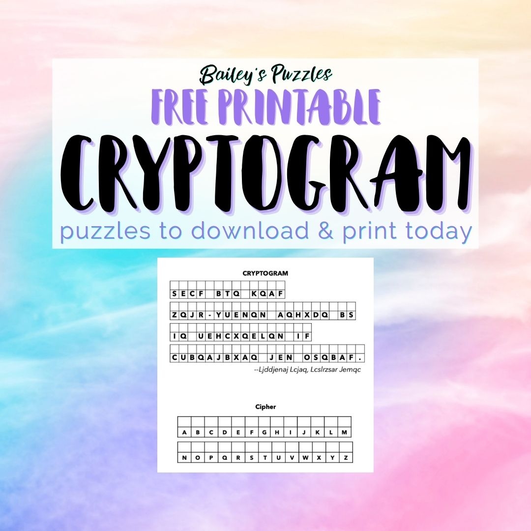 Everything Cryptogram Bailey 39 s Puzzles