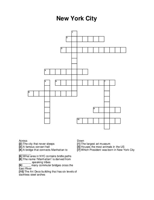 Exploring The New York City Arena Crossword A Comprehensive Guide
