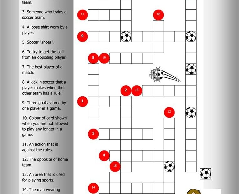 Football Crossword Puzzle Printable Printable Crossword