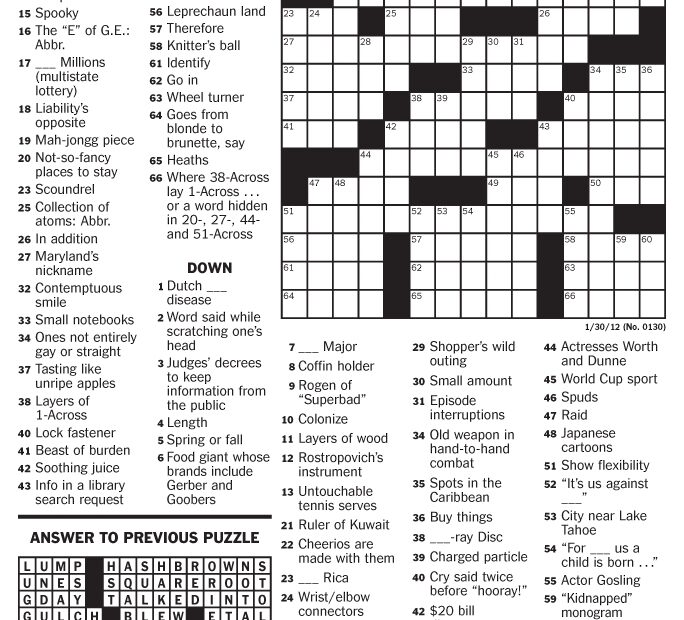 Francesco Trogu The New York Times Crossword Puzzle