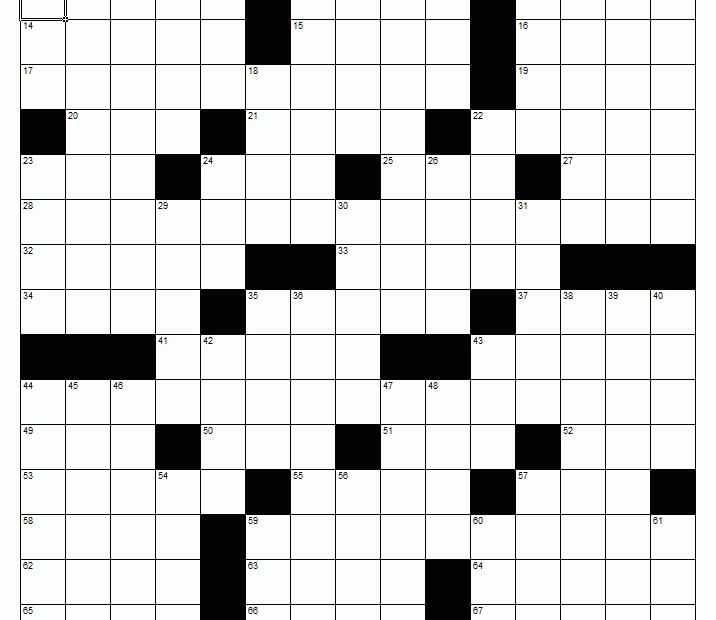 Free Blank Crossword Puzzle Template ClipArt Best