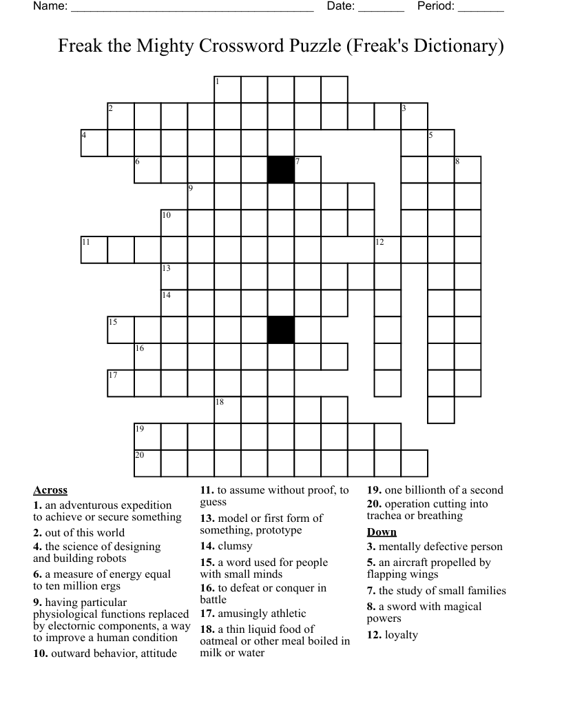 Free Crossword Puzzle Maker Printable 50 Words Printable Online