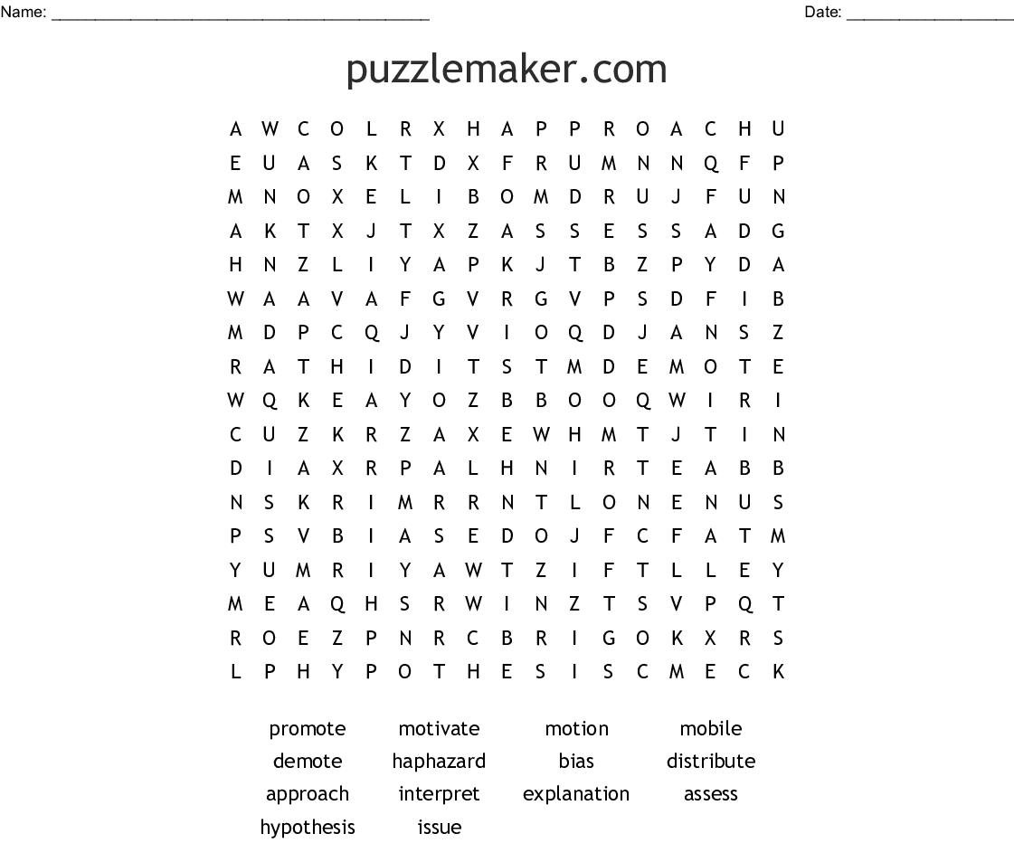 Free Crossword Puzzle Maker Printable 50 Words Quizgulf