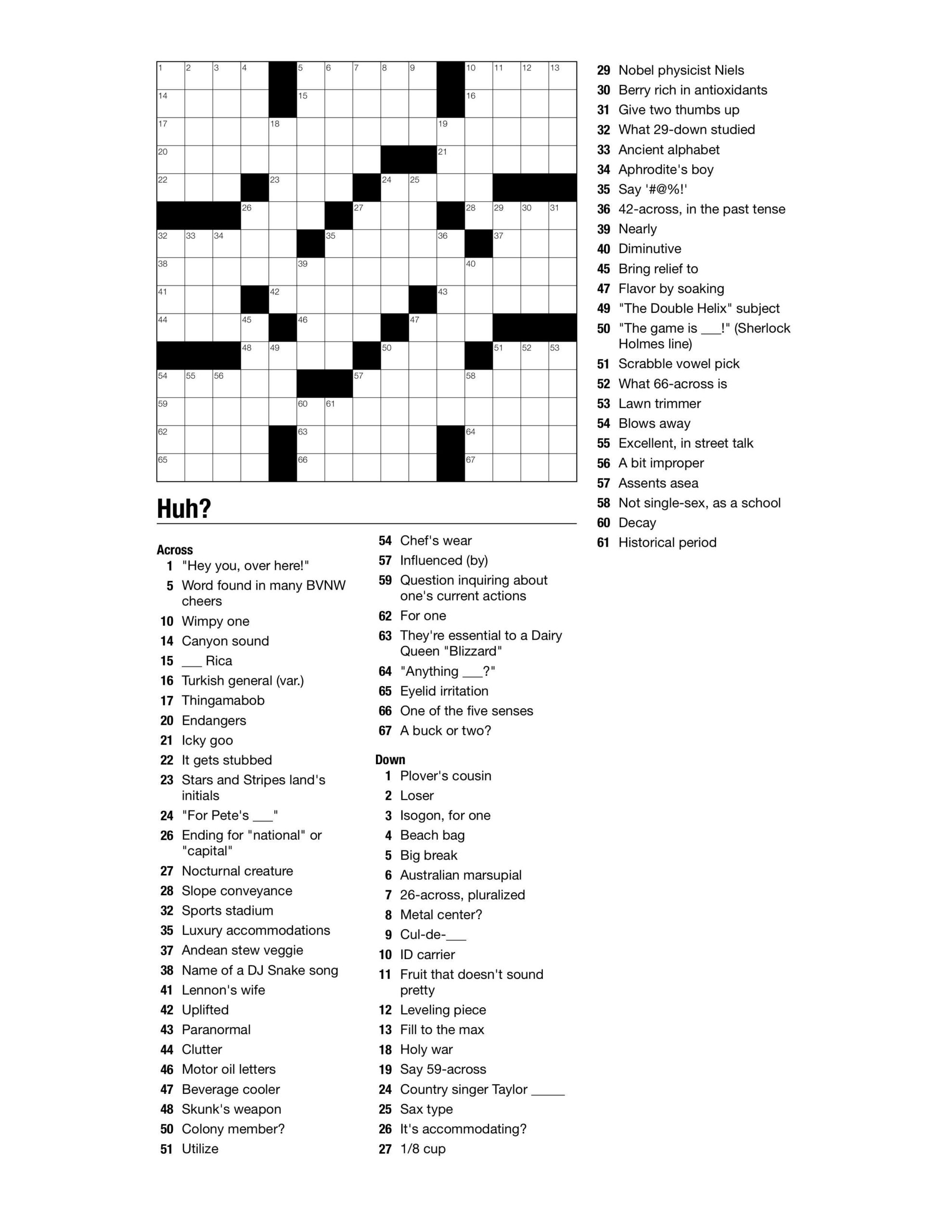 Free Crossword Puzzles Daily Themed Crossword Weekkoti