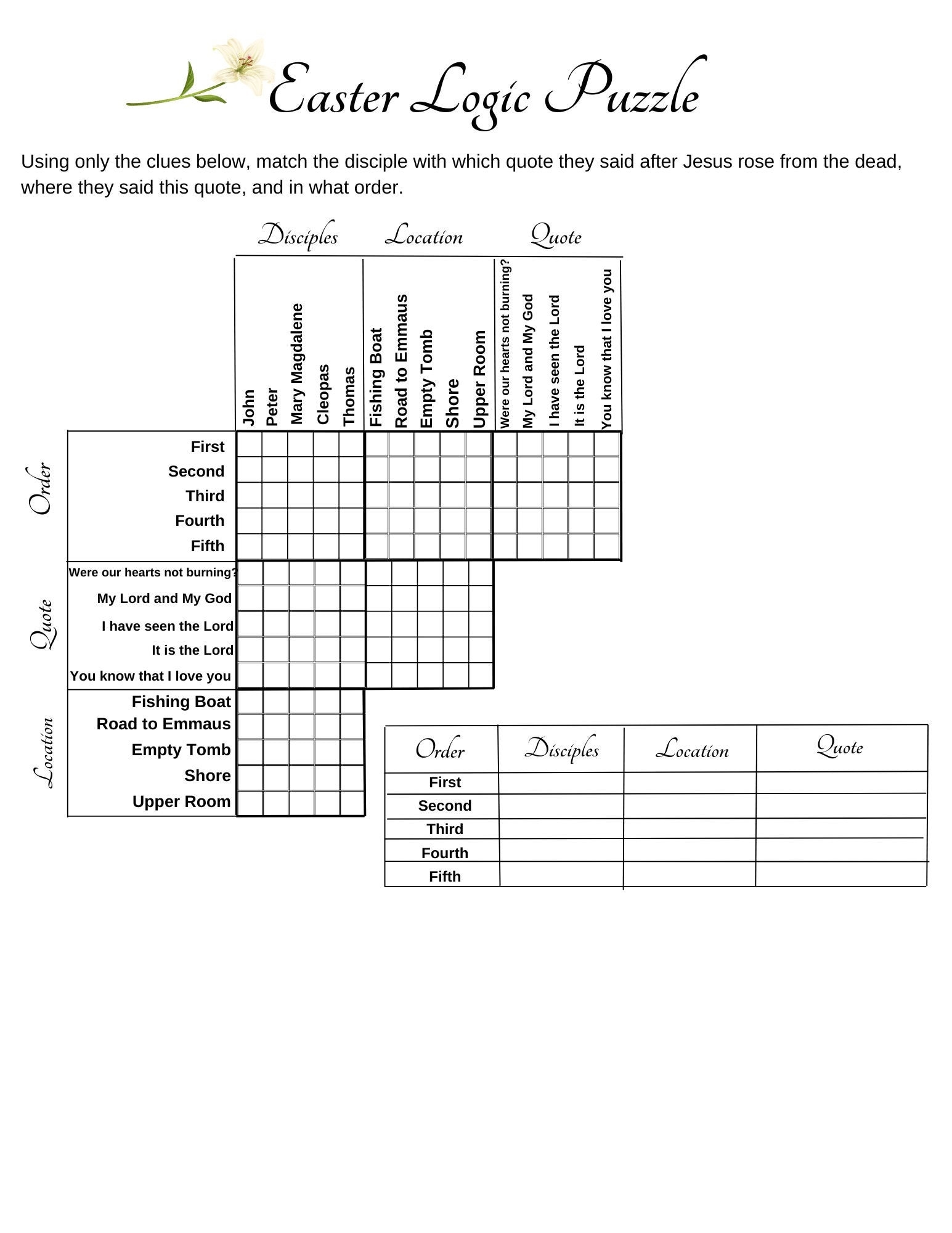 Free Easter Logic Puzzles Printable Download Free Easter Logic Puzzles 