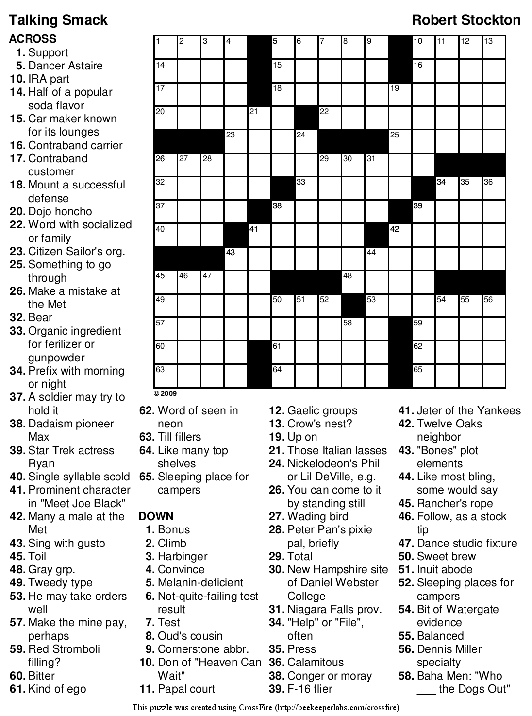 Free Easy Crossword Puzzle Maker Free Easy Crossword Puzzle Maker